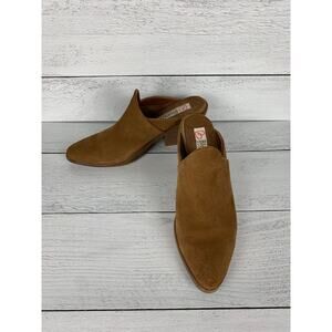 Blondo Women's 8 M Brown Cognac Nicole Waterproof Suede Leather Slip On Mules